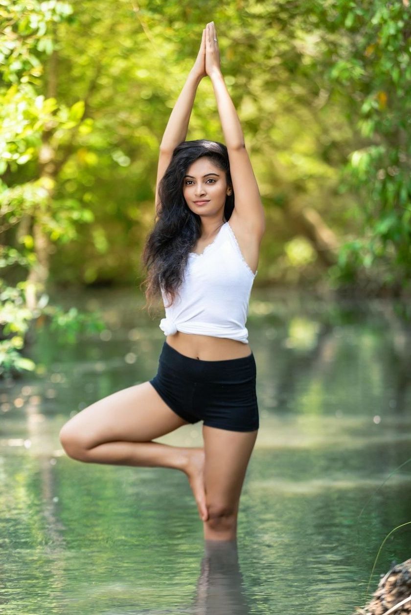 Outdoor yoga session